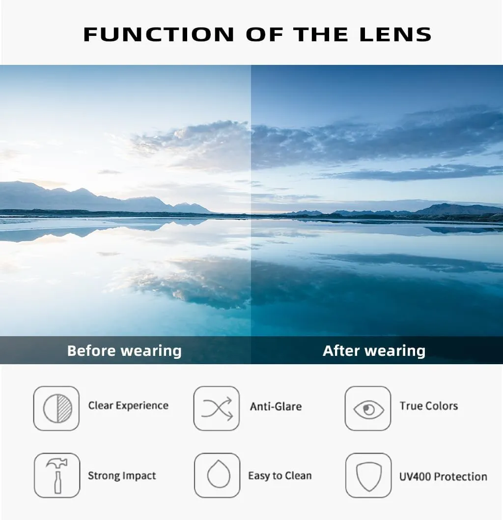 Wide Metal Frame Polarized Sunglasses Rectangle UV400  Protection Skinny Retro Sunnies for Men Women